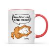 Happy Father's Day Human Servant Naughty Cats Personalized Mug