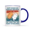 Happy Father's Day Human Servant Retro Personalized Mug