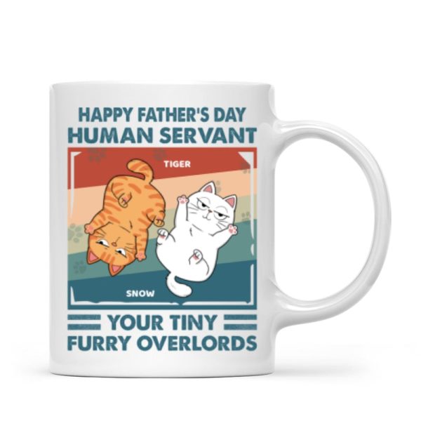 Happy Father's Day Human Servant Retro Personalized Mug
