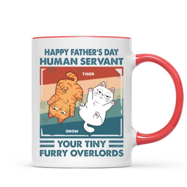 Happy Father's Day Human Servant Retro Personalized Mug