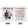Happy Father's Day To My Dearest Son, Love And Devotion, Hearts And Cityscape - Personalized Custom Coffee Mug - SON034_MG Happy Father's Day To My Dearest Son, Love And Devotion, Hearts And Cityscape - Personalized Custom Coffee Mug - SON034_MG