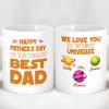 Happy Father's Day To The World's Best Dad Personalized Custom Family Mug C321