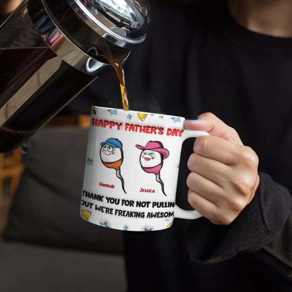 Happy Father's Day Your Swimming Champion - 3D Inflated Effect Printed Mug, Personalized White Edge-to-Edge Mug Happy Father's Day Your Swimming Champion - 3D Inflated Effect Printed Mug, Personalized White Edge-to-Edge Mug