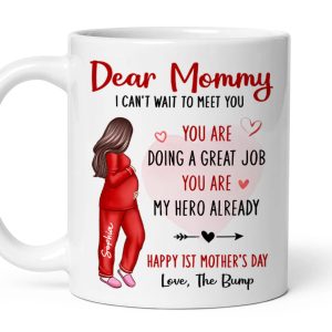 Happy First Mother's Day Pregnancy Mom From The Bump Personalized Mug