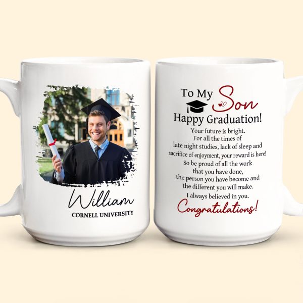 Happy Graduation Your Future Is Bright - Personalized Photo Mug Happy Graduation Your Future Is Bright - Personalized Photo Mug
