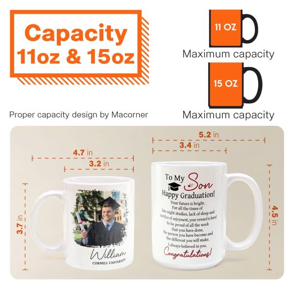 Happy Graduation Your Future Is Bright - Personalized Photo Mug Happy Graduation Your Future Is Bright - Personalized Photo Mug