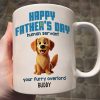 Happy Mother's Day Father's Day Human Servant Cartoon Funny Dogs Blue Tone Personalized Mug