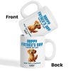 Happy Mother's Day Father's Day Human Servant Cartoon Funny Dogs Blue Tone Personalized Mug