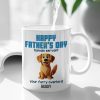 Happy Mother's Day Father's Day Human Servant Cartoon Funny Dogs Blue Tone Personalized Mug