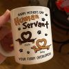 Happy Mother's Day Father's Day Human Servant Dachshund Hearts Personalized Mug