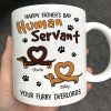 Happy Mother's Day Father's Day Human Servant Dachshund Hearts Personalized Mug