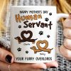 Happy Mother's Day Father's Day Human Servant Dachshund Hearts Personalized Mug