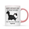 Happy Mother's Day Human Servant Cartoon Walking Cat Personalized Mug Happy Mother's Day Human Servant Cartoon Walking Cat Personalized Mug