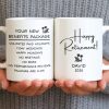 Happy Retirement Our New Benefits Package With Beach Chair And Palm Trees - Personalized Custom Coffee Mug - RETIRE031_MG