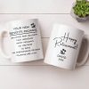 Happy Retirement Our New Benefits Package With Beach Chair And Palm Trees - Personalized Custom Coffee Mug - RETIRE031_MG