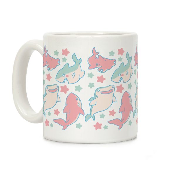 Happy Shark Pattern Coffee Mug Happy Shark Pattern Coffee Mug