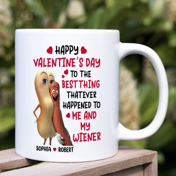Happy Valentine's Day - Personalized White Mug - Gift For Couple HH01 Happy Valentine's Day - Personalized White Mug - Gift For Couple HH01