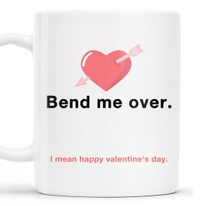 Happy Valentine's Day Heart And Arrow Design - Personalized Custom Coffee Mug - CPL131_MG