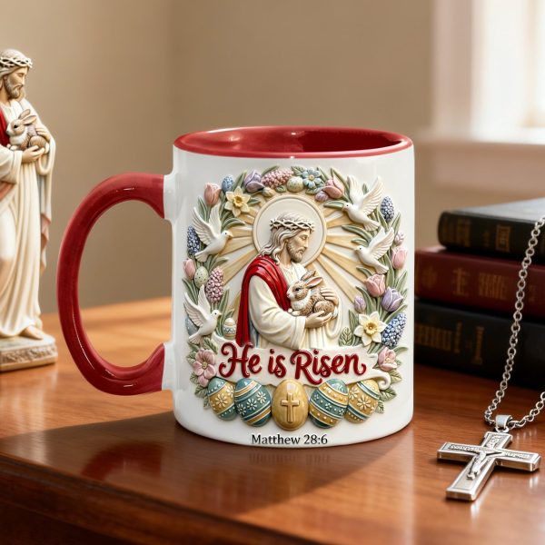He Is Risen - Personalized Accent Mug - Gift For Christians HH01