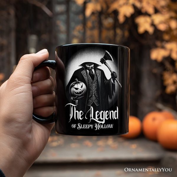 Headless Horseman Spooky Portrait Personalized Mug Horror Villain Theme Halloween Gift with Custom Name Headless Horseman Spooky Portrait Personalized Mug Horror Villain Theme Halloween Gift with Custom Name