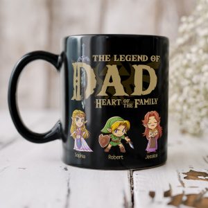 Heart Of The Family 03NAQN060623 Personalized Family Coffee Black Mug