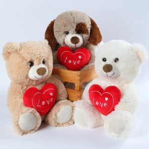 Heart Shaped Bear Plush Toy 13.5 Inches