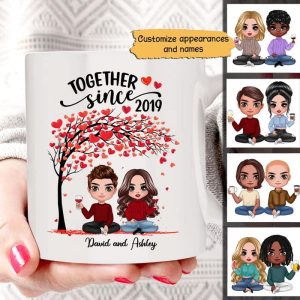Heart Tree Couple Gift For Him Gift For Her Personalized Mug