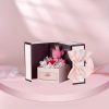 Heartbeat Pendant Necklace with Teddy Bear and Rose Gift Box Heartbeat Pendant Necklace with Teddy Bear and Rose Gift Box