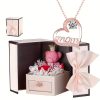 Heartbeat Pendant Necklace with Teddy Bear and Rose Gift Box Heartbeat Pendant Necklace with Teddy Bear and Rose Gift Box