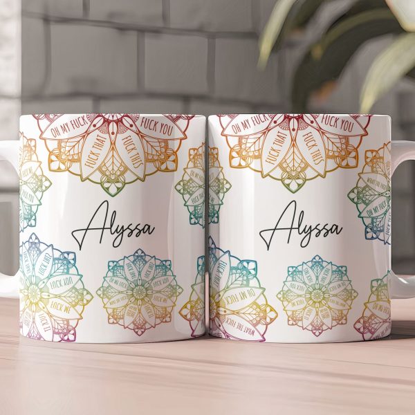 Hidden Swear Words Affirmations Mandala - Personalized Mug Hidden Swear Words Affirmations Mandala - Personalized Mug