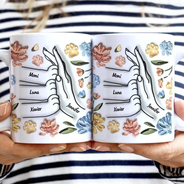 High Five Paw And Hand - Gift For Cat Mom, Cat Lover, Mother, Pet Lovers - 3D Inflated Effect Printed Mug, Personalized White Edge-to-Edge Mug High Five Paw And Hand - Gift For Cat Mom, Cat Lover, Mother, Pet Lovers - 3D Inflated Effect Printed Mug, Personalized White Edge-to-Edge Mug