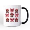 Highland Cow Coquette Bow Valentine Personalized Mug, Cute Hearts Western Gift with Custom Name Highland Cow Coquette Bow Valentine Personalized Mug, Cute Hearts Western Gift with Custom Name