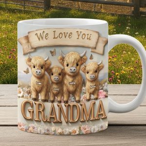 Highland Cow Grandma Mug - Personalized Gifts For Grandma 05tgti140625