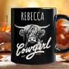 Highland Cow Vintage Cowgirl Personalized Mug, Western Country Gift with Custom Name Highland Cow Vintage Cowgirl Personalized Mug, Western Country Gift with Custom Name