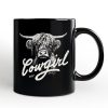 Highland Cow Vintage Cowgirl Personalized Mug, Western Country Gift with Custom Name Highland Cow Vintage Cowgirl Personalized Mug, Western Country Gift with Custom Name