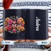 Hija De Dios Mujer De Fe Guerrera De Cristo Sugar Skull And Roses Mug - Personalized Custom Coffee Mug - MEX005_MG Hija De Dios Mujer De Fe Guerrera De Cristo Sugar Skull And Roses Mug - Personalized Custom Coffee Mug - MEX005_MG