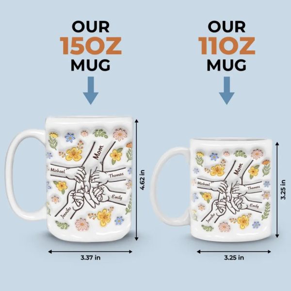 Hold Me Tight, Keep Me Safe - Family Personalized Custom 3D Inflated Effect Printed Mug - Mother's Day, Gift For Mom, Grandma Hold Me Tight, Keep Me Safe - Family Personalized Custom 3D Inflated Effect Printed Mug - Mother's Day, Gift For Mom, Grandma