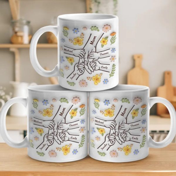 Hold Me Tight, Keep Me Safe - Family Personalized Custom 3D Inflated Effect Printed Mug - Mother's Day, Gift For Mom, Grandma Hold Me Tight, Keep Me Safe - Family Personalized Custom 3D Inflated Effect Printed Mug - Mother's Day, Gift For Mom, Grandma