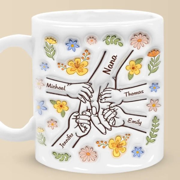 Hold Me Tight, Keep Me Safe - Family Personalized Custom 3D Inflated Effect Printed Mug - Mother's Day, Gift For Mom, Grandma Hold Me Tight, Keep Me Safe - Family Personalized Custom 3D Inflated Effect Printed Mug - Mother's Day, Gift For Mom, Grandma