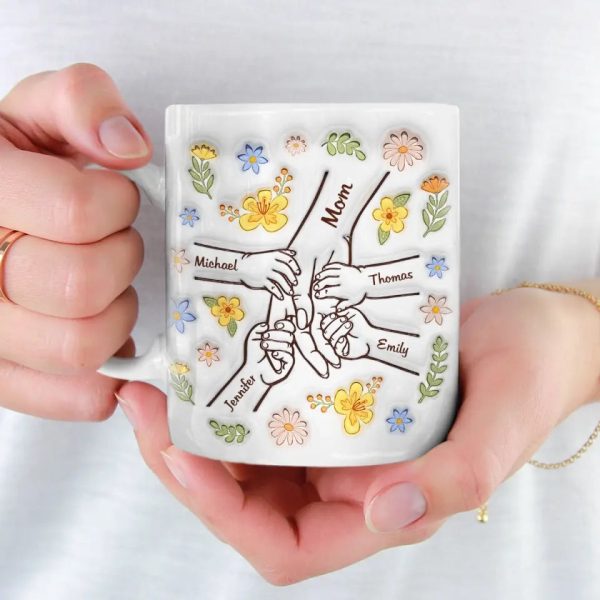 Hold Me Tight, Keep Me Safe - Family Personalized Custom 3D Inflated Effect Printed Mug - Mother's Day, Gift For Mom, Grandma Hold Me Tight, Keep Me Safe - Family Personalized Custom 3D Inflated Effect Printed Mug - Mother's Day, Gift For Mom, Grandma