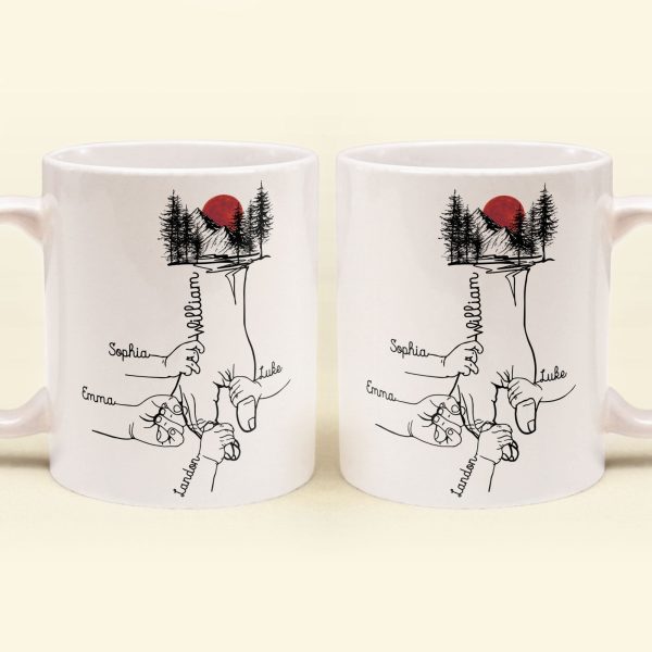 Holding Dad's Hand - Personalized Mug Holding Dad's Hand - Personalized Mug