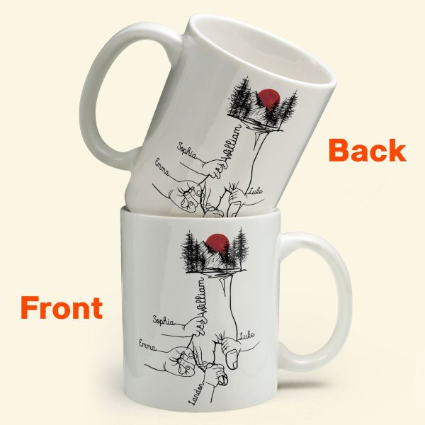 Holding Dad's Hand - Personalized Mug Holding Dad's Hand - Personalized Mug