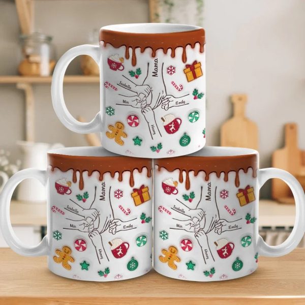 Home For The Holidays - Family Personalized Custom 3D Inflated Effect Printed Mug - Christmas Gift For Gift For Mom, Grandma Home For The Holidays - Family Personalized Custom 3D Inflated Effect Printed Mug - Christmas Gift For Gift For Mom, Grandma