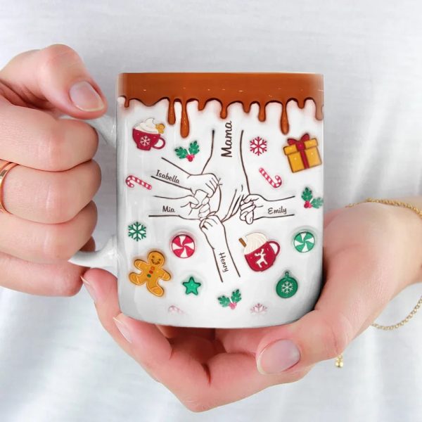 Home For The Holidays - Family Personalized Custom 3D Inflated Effect Printed Mug - Christmas Gift For Gift For Mom, Grandma Home For The Holidays - Family Personalized Custom 3D Inflated Effect Printed Mug - Christmas Gift For Gift For Mom, Grandma