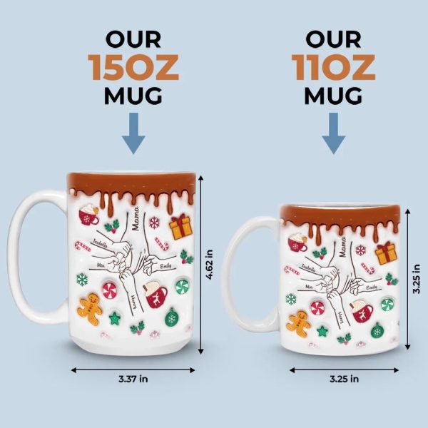 Home For The Holidays - Family Personalized Custom 3D Inflated Effect Printed Mug - Christmas Gift For Gift For Mom, Grandma Home For The Holidays - Family Personalized Custom 3D Inflated Effect Printed Mug - Christmas Gift For Gift For Mom, Grandma