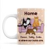 Home Is Where My Butt Is Funny Fluffy Cat Personalized Mug