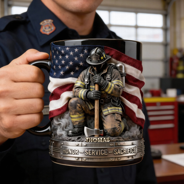 Honor Service Sacrifice - Personalized Accent Mug - Gift For Firefighter HH01 Honor Service Sacrifice - Personalized Accent Mug - Gift For Firefighter HH01