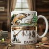 Hooked on Fishing White Coffee Mug - Personalized Gift For Fishing Lovers 02PALU201225 Hooked on Fishing White Coffee Mug - Personalized Gift For Fishing Lovers 02PALU201225