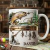 Hooked on Fishing White Coffee Mug - Personalized Gift For Fishing Lovers 02PALU201225 Hooked on Fishing White Coffee Mug - Personalized Gift For Fishing Lovers 02PALU201225