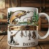 Hooked on Fishing White Coffee Mug - Personalized Gift For Fishing Lovers 02PALU201225 Hooked on Fishing White Coffee Mug - Personalized Gift For Fishing Lovers 02PALU201225
